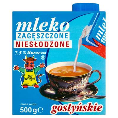 Sm Gostyń Latte Gostyńskie Condensato Non Zuccherato 7,5% di Grasso 500 G