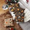 Halloween Themed Pillowcases with Owls, Pumpkins, Bats & Leaves - Spooky and Cozy Decor for Your Home Sofa Cushion Cover