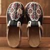 Women's Embroidered Ethnic Style Linen Flats - Spring/Summer