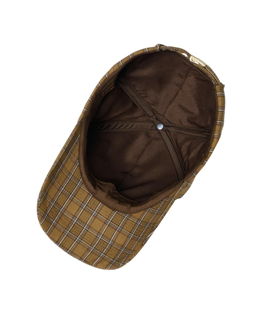 AJOBYAJO Check Baseball Cap [Camel]