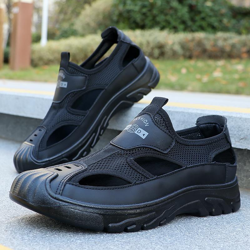 Outdoor Non Slip Lightweight Sports Leisure Beach Shoes Summer Breathable Men's Baotou Sandals Fashion Hollow Out Sneaker Hombre