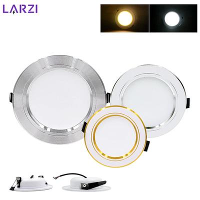 Spot LED Downlight 12V 24V 110V 220V Spot Trois Couleurs 5W 9W 12W 15W 18W Encastrable dans le Plafond LED Downlight Lumière Blanc Chaud Froid Lampe