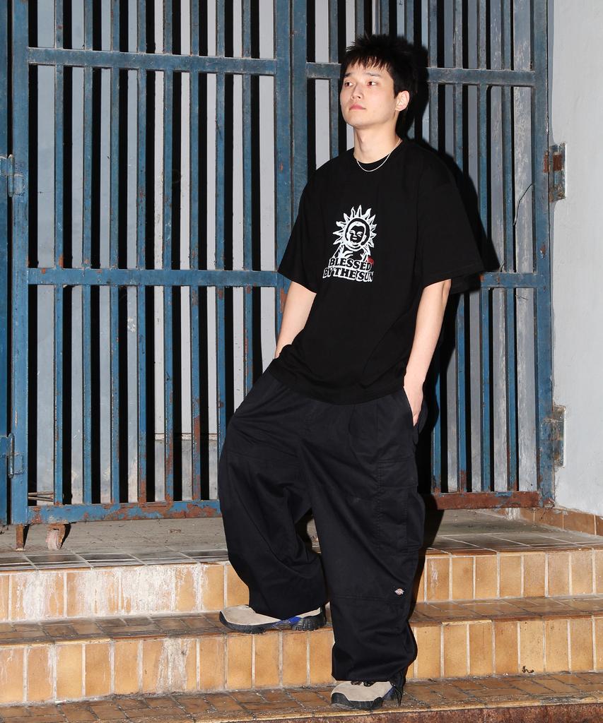 Keuligeon Blessed By The Sun 20S Semi-Oversized Short-Sleeve T-Shirt Black