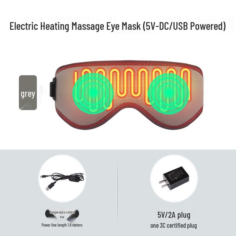 USB Far-Infrared Heating Eye Massager: Relieve Eye Fatigue, Promote Sleep with Electric Heat and Shading.