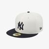 New Era Mlb New York Yankees Basic Fitted Cap Wine Cork Navy 15131697