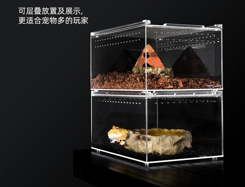 Acrylic Breeding Box Snail Leopard Pattern Palace Guard Horned Frog Lizard Turtle Tank Insect Crawling Pet Box