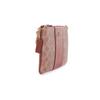 Coach Wristlet 19 Monogram Metal Logo Canvas And Leather Mahjong Bag Women Wristlet Red Brown 32445-B4NQ4