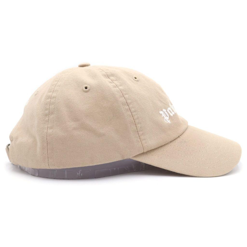 Used Palm Angels Logo Embroidery Cotton Cap PMLB003C99FAB001 Beige