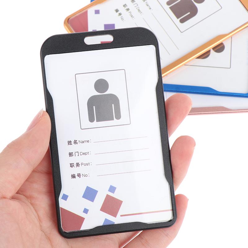 Metal Id Badge Card Holder Business Pass Tag Holder Office Supplies Card Holder