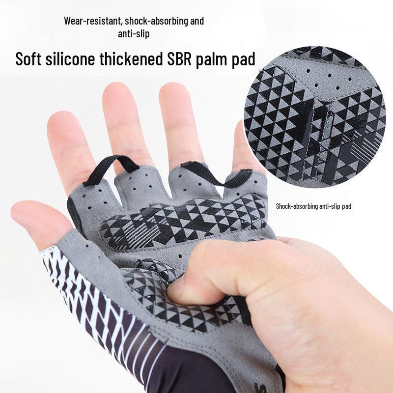Unisex Summer Breathable Anti-Slip Shock-Absorbing Half Finger Cycling Gloves