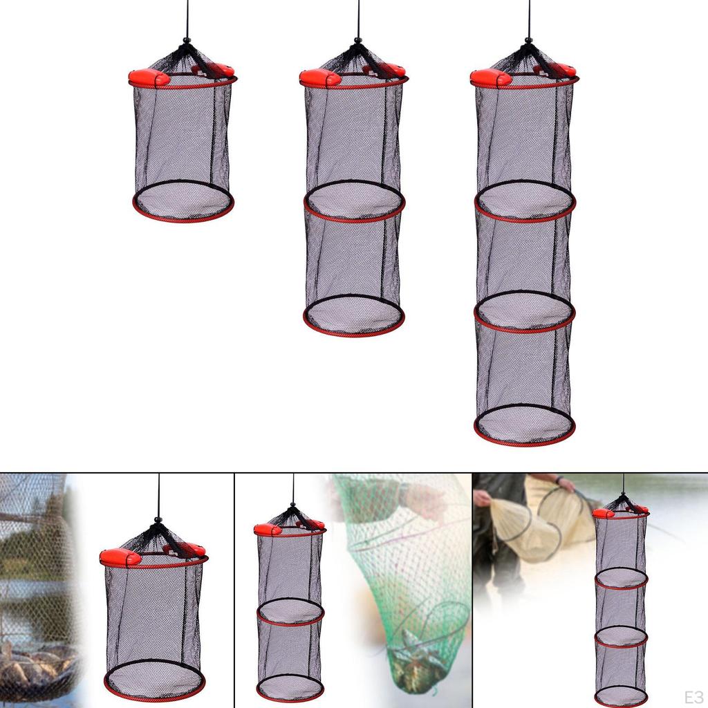 Fishing Basket for Live Catch Storage with Nylon Netting Crayfish And Lobsters