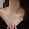 925 Sterling Silver-Plated Pearl Ball Necklace for Women - High-End Clavicle Chain, 2025 New Style
