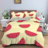 Watermelon Duvet Cover Set Green Red Polyester King Queen Full Size Bedding For Kids Teens Adults
