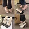 Transparent Platform Slide Sandals With Crystals For Women Spring