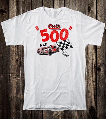 Retro Hot Rod T-Shirt 100% Baumwolle Drag Race Racing Cooks 500 Ale Bier Roadster