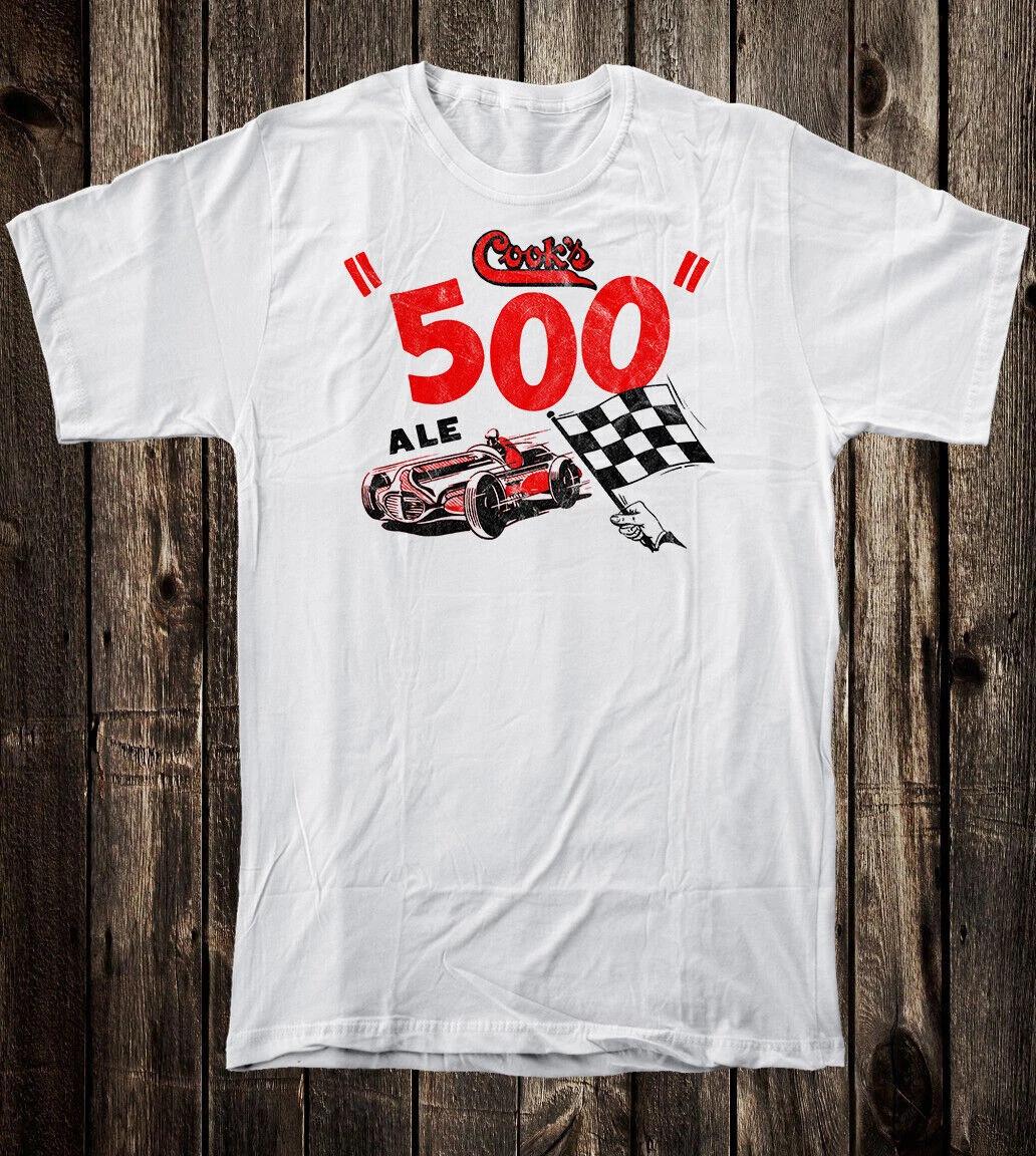 

Retro Hot Rod T Shirt 100% Cotton Drag Race Racing Cooks 500 Ale Beer Roadster L