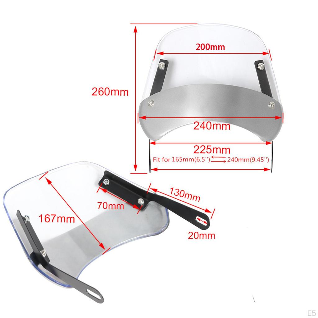 Headlight Windshield Motorcycle Parts Frame Universal Fairing Wind Deflector Motorbike