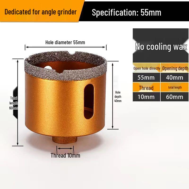 Dual-Purpose Angle Grinder Drill Bit for Porcelain, Granite, and Vitrified Tiles