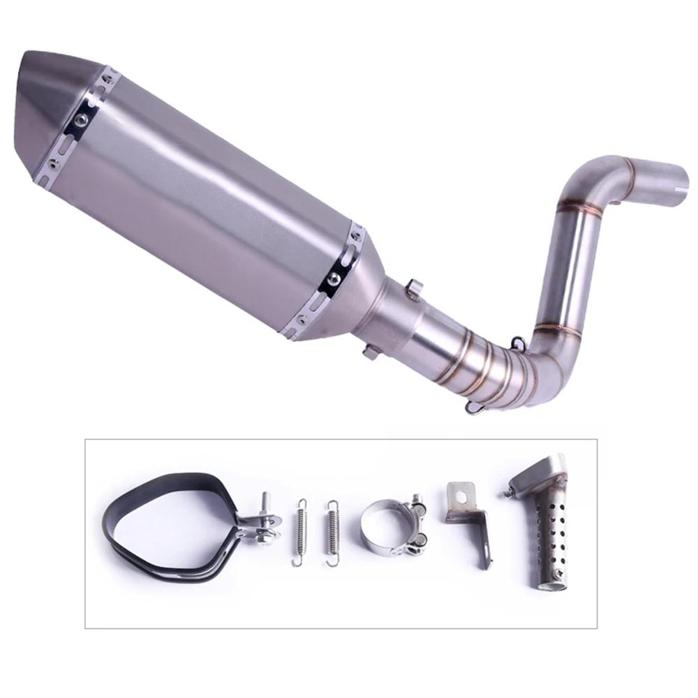 Slip On Motorcycle Exhaust Muffler Full System Middle Link Pipe  For KTM DUKE 125 150 200 390 2012-2016