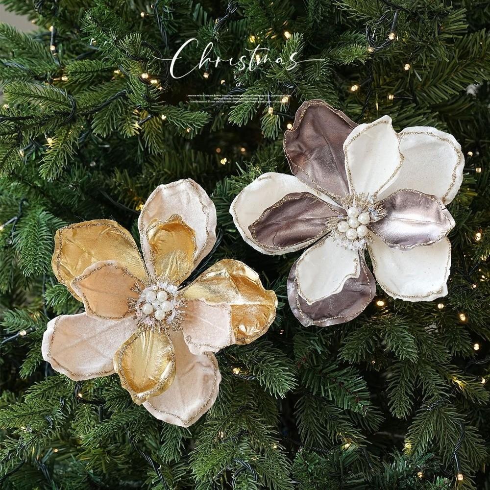 Realistic Artificial Christmas Poinsettia Handmade Holiday Xmas Flower Decor Christmas Party