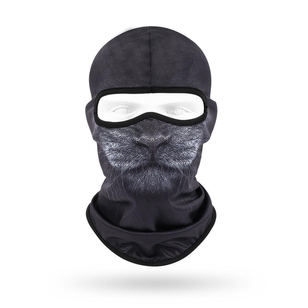 Sweat Wicking Face Mask Breathable Head Cover Animal Print Neck Gaiter Hiking