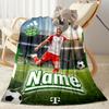German Football Crest Personalized Text Blanket Lightweight Customizable Blanket Comfortable Throw For Sofa Office Chair Bedding Home Decor