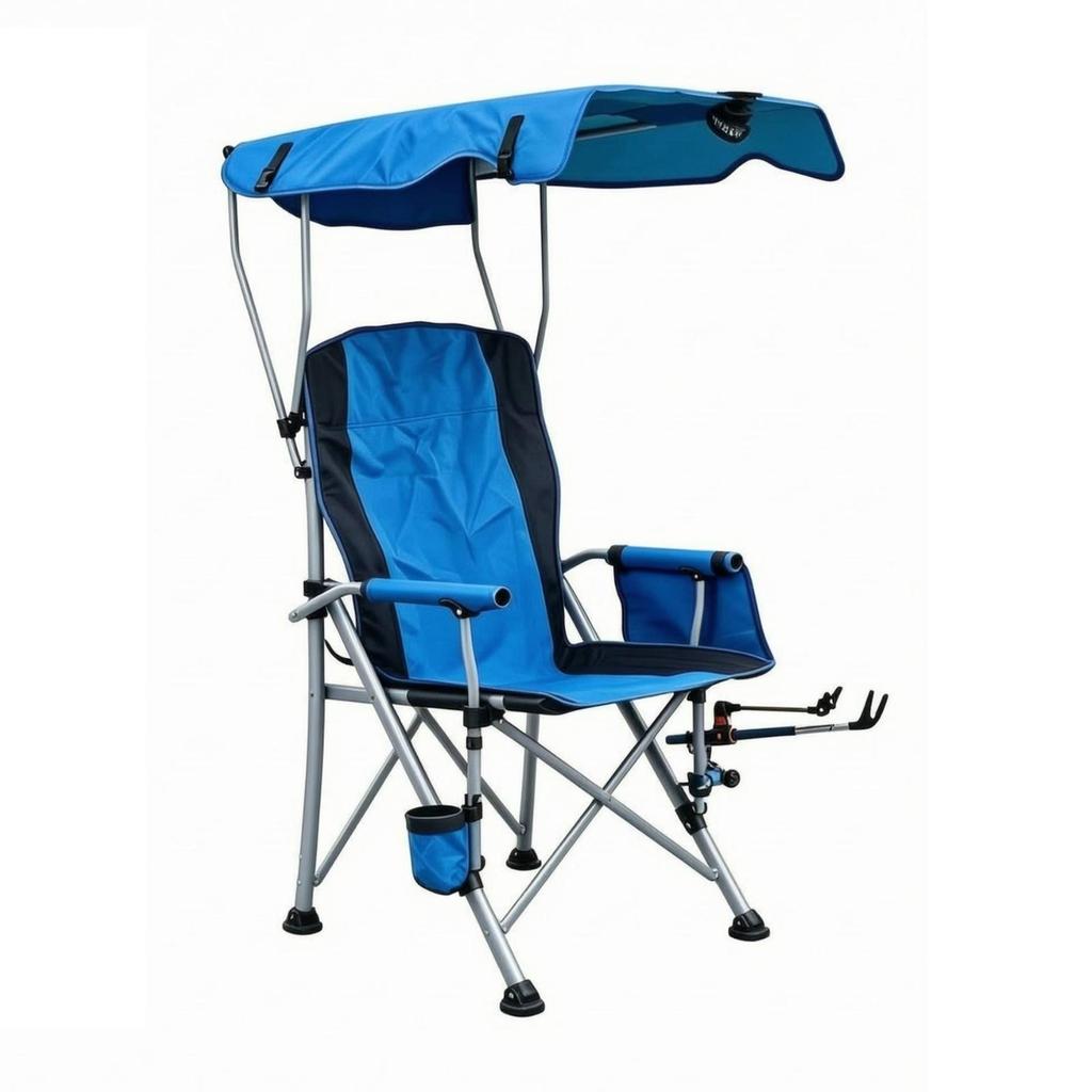 Camping Chair with Canopy Portable Furniture Ergonomic for Beach