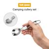 1-4PCS Camping Folding Cutlery Titanium Spoon Spork Outdoor Tableware Ultralight Camping Cookware Hiking Travel Flatware Spork