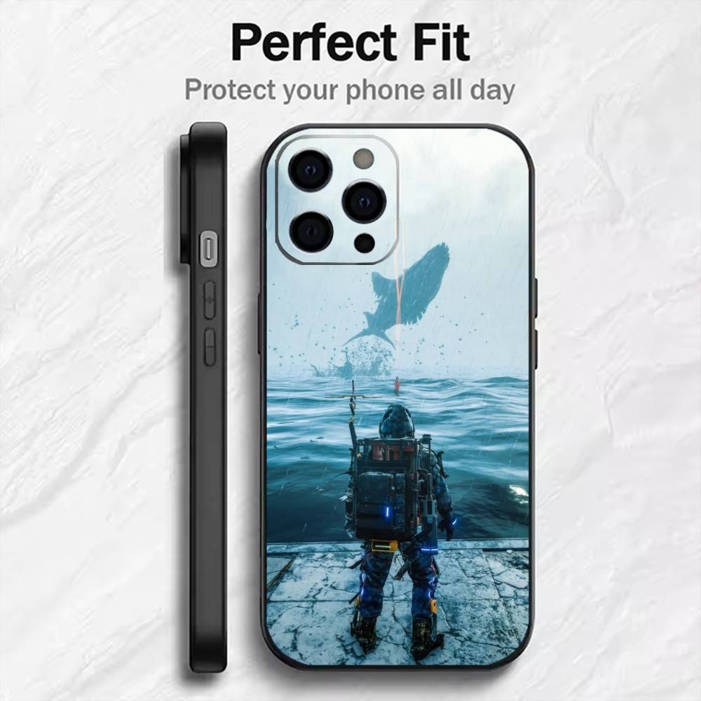 DS2 On The Beasch Game D-Death S-Stranding Phone Case For iPhone17,16,15,14,13,12 Plus,Max Soft Silicone Black Cover