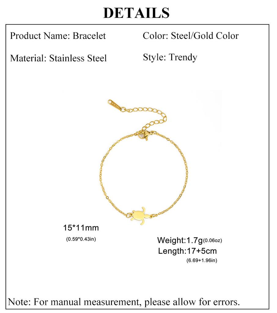 Cazador Animal Turtle Hand Bracelet for Women Stainless Steel Jewelry Beads Chain Bracelet Cute Birthday Gift Trend 2026 New