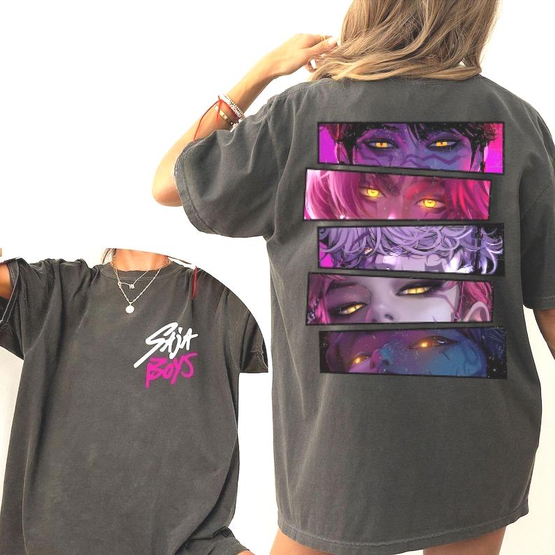 

2025 Summer Hot Sale Kpop Demon Hunters&Saja Boys T-shirt Summer Graphic Print T-shirt Fan Gift Women Men Casual Cotton Tee Tops 4XL