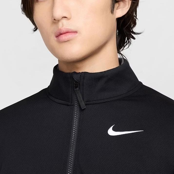 Nike Victory Dri-Fit Therma Flex Logo Pullover Comfortable Fashion Long Sleeve T-Shirt Men Tops Black White FZ7463-010