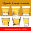 ZISIZ Tempered Glass Octagonal Whiskey Glass