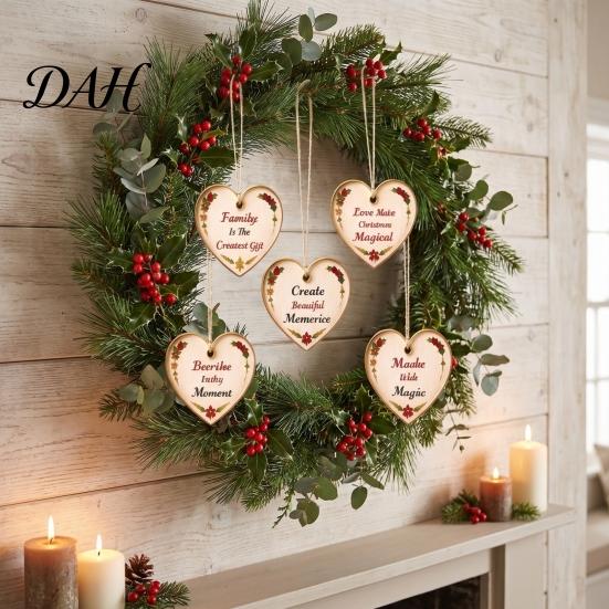 Christmas Gift Ideas 24 Days of Love Advent Calendar 2026, Pcs 2D Flat Acrylic Hanging Tree Decorations Heart Ornaments Countdown with Heartfelt