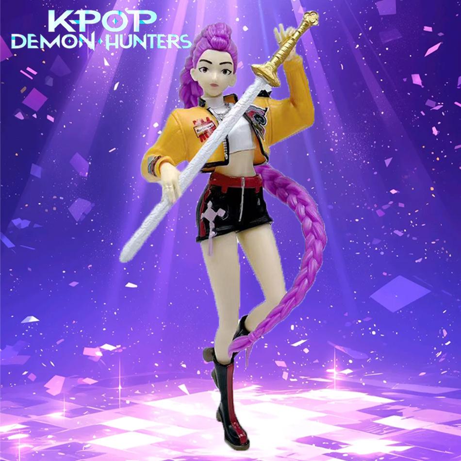 Fashnics New Anime Kpop Demon Hunters Action Figure Model Toy 20Cm Demon Hunters Rumi Ornament Collection Figures Model Toy For Kid Gift