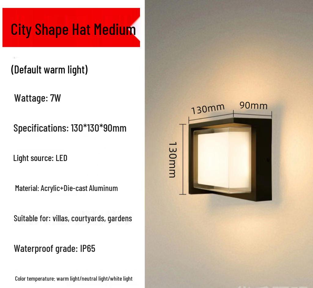 Villa LED Waterproof Wall Lamp for Indoor/Outdoor Spaces: Modern Garden, Courtyard, Hotel, Balcony, Hallway, Corridor.