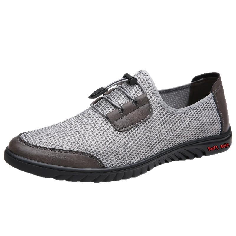 Men's Classic Non-Slip Breathable Leather Sandals - Lightweight & Fashionable Summer Slip-Ons