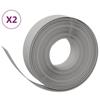 VidaXL Bordures de jardin 2 pcs gris 10 m 15 cm polyéthylène 3155440