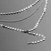 Sexy Multilayer Sequins Rhinestone Tassel Pendants Chain Necklace Choker Collar Women Jewelry