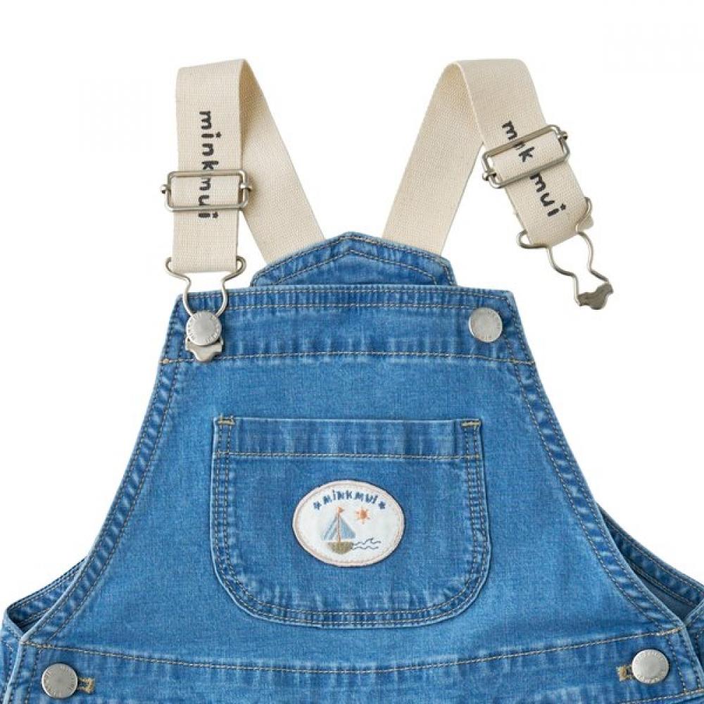 Mink Mui Palm Tree Denim Stretch Overalls  36315 422 02 