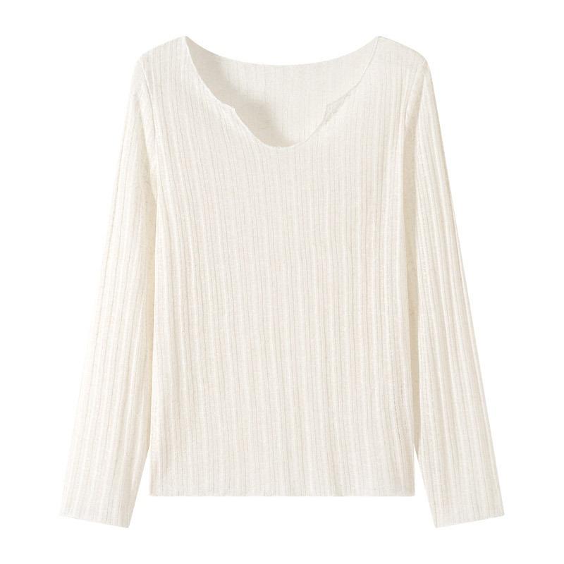 1 Linen fungus edge sunscreen blouse women's coat summer thin pure want loose slightly transparent long-sleeved shirt top