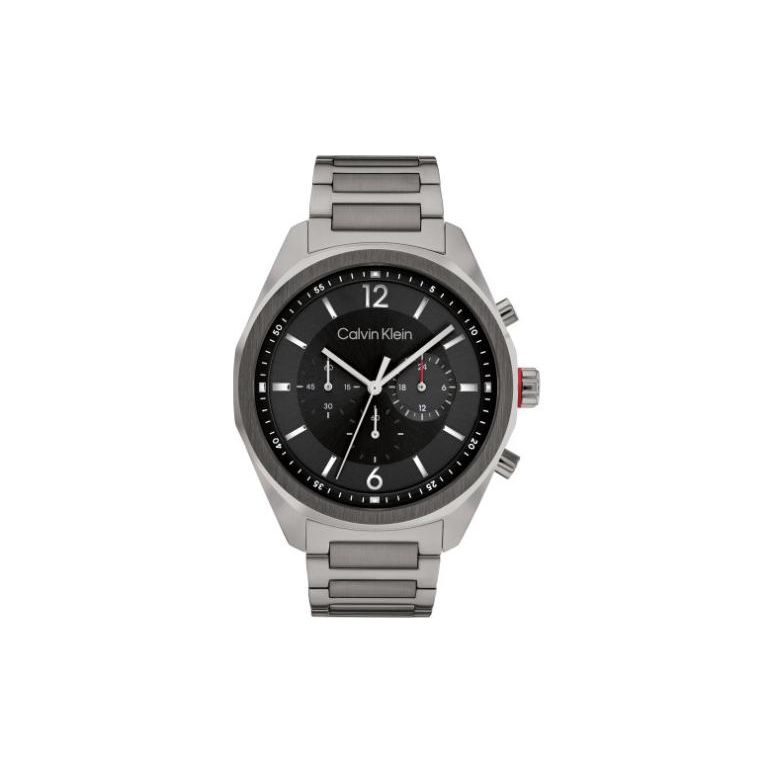 Calvin Klein Quartz Watch Stainless Steel Band 45Mm Gray Dial Water Resistant 30M Men Watches 25200267