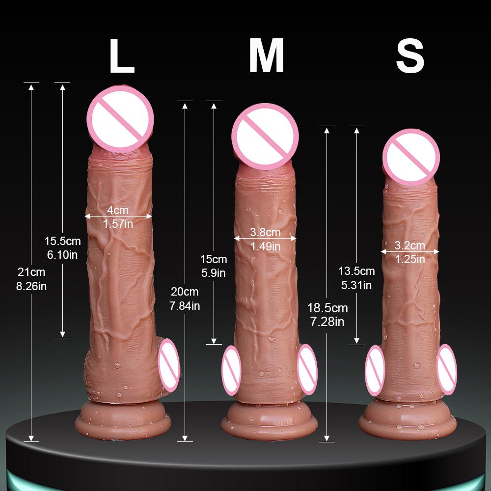 Weicher Dildo, realistischer Penis, sexy Spielzeug für Erwachsene für Frauen und Männer, Vagina, Analmassage-Stimulator, Silikon-Dildo mit Saugnapf