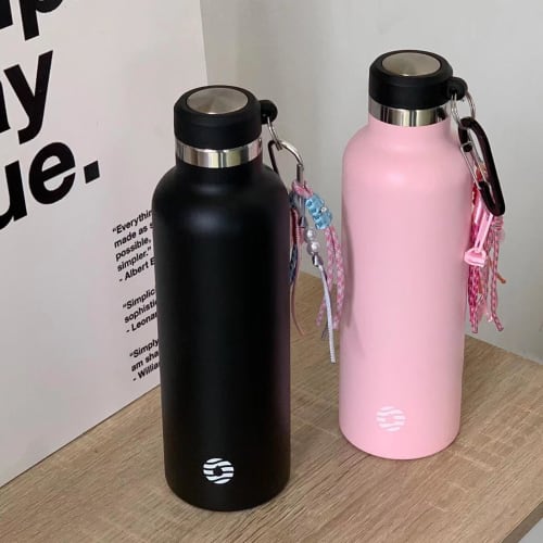 FJbottle 1 Liter Vacuum Insulated Stainless Steel Water Bottle, Second Generation, for Direct Drinking, Sports Drinks, Includes Water Bottle Cover and