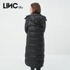 Jinyujie Women's Winter Hooded Thickened Long Down Puffer Jacket