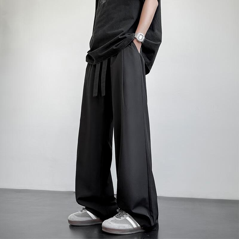 POUM Men's Straight-Leg Business Casual Pants