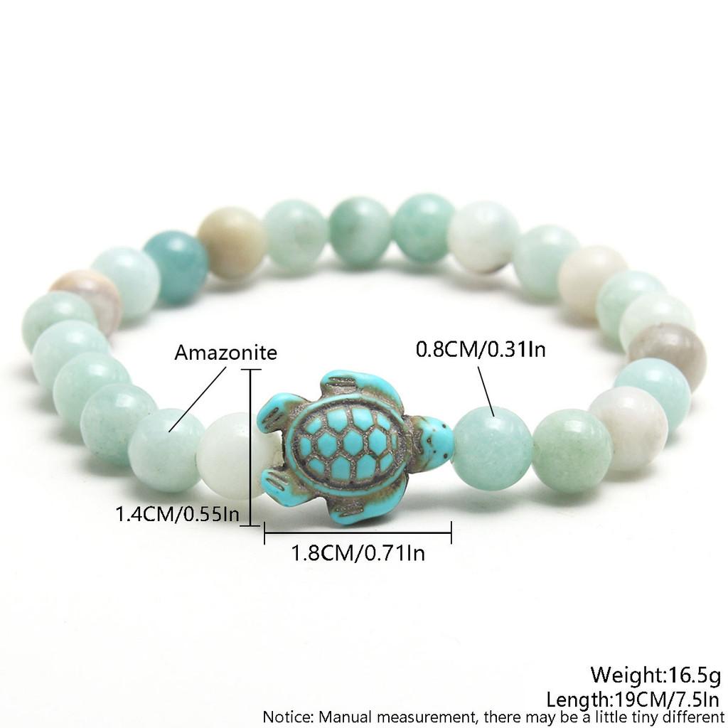 Geometric Turquoise And Lava Stone Beaded Bracelets For Men Women Gift