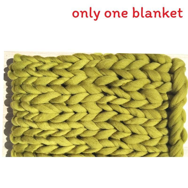 Bearaby Weaving Ultra Coarse Blanket With Solid Color Design For Household Daily