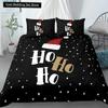Merry Christmas King Queen Duvet Red Cartoon Santa Car Animals Bedding Set for Children Boy Girl Happy Holiday Theme Quilt Cover