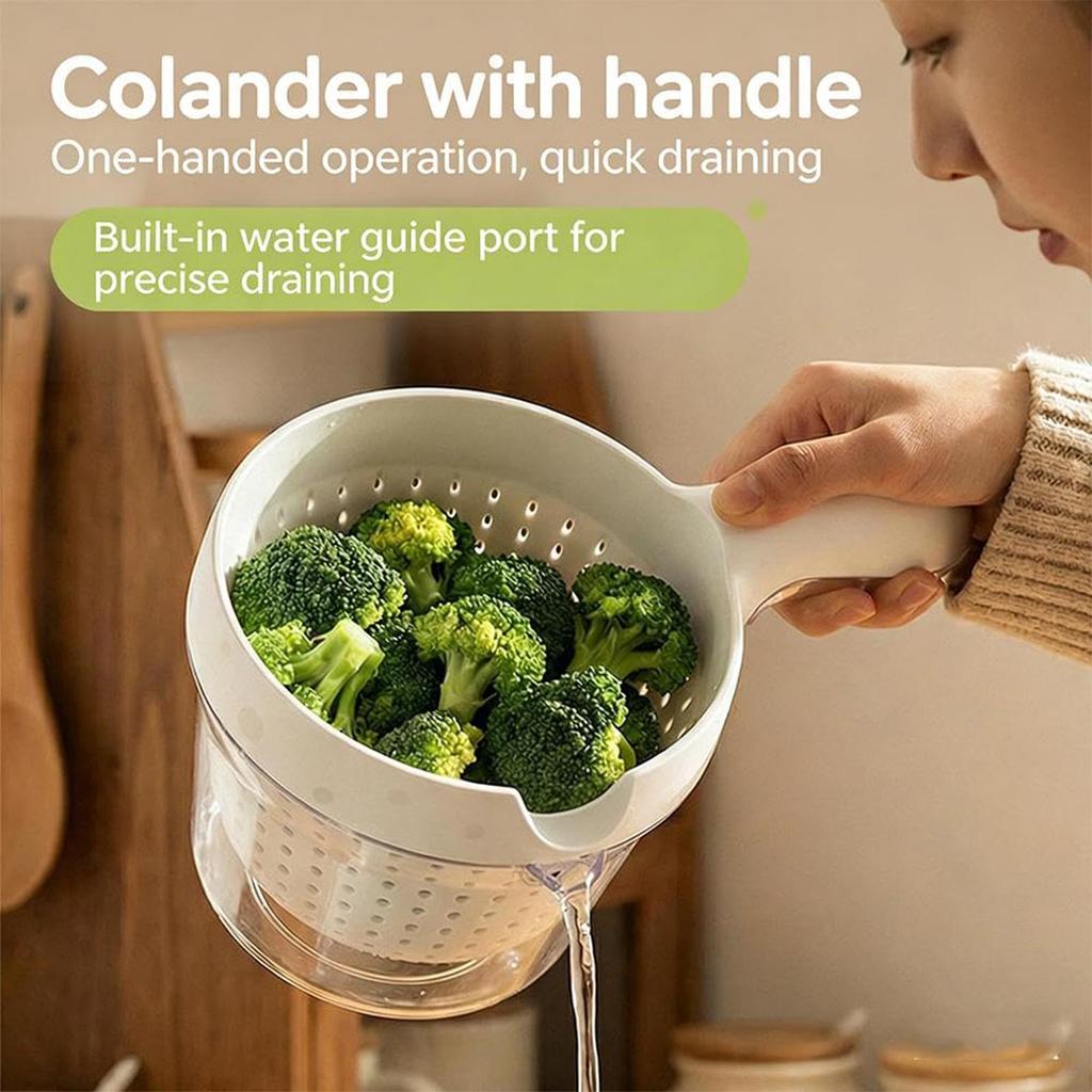 Draining Basket With Handle Fruit Cleaning Basin Kitchen Colander Strainer Baskets Washing Vegetable For Potato Salads